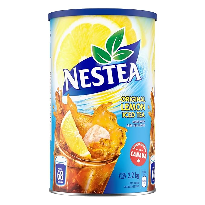 Nestea Original Canadian Lemon Iced Tea Mix Jumbo Can 2.2 Kilogram 122 Servings Imported from Canada