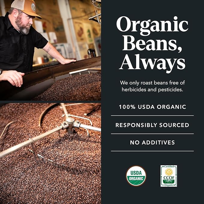 Carmel Valley Coffee Roasting Eastwood Organic Medium Roast Coffee – Whole Bean and Fresh Roasted - Dark Chocolate Ripe Berry and Toasted Almond Notes 12 Oz Bag