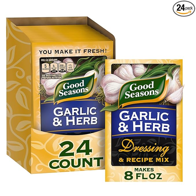Good Seasons Garlic &amp Herb Salad Dressing &amp Recipe Mix (0.75 oz Envelopes Pack of 24)