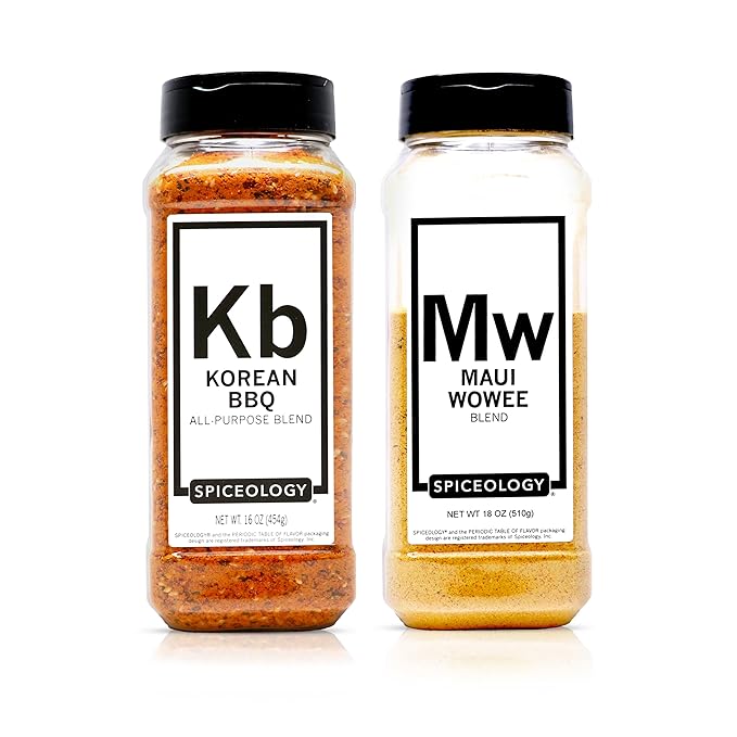 Spiceology – Sweet &amp Savory Seasoning Bundle – Korean BBQ &amp Maui Wowee Teriyaki Blends – Asian-Inspired Rubs for Pork Chicken Pineapple Ribs &amp More – Bold Sweet Umami Flavor