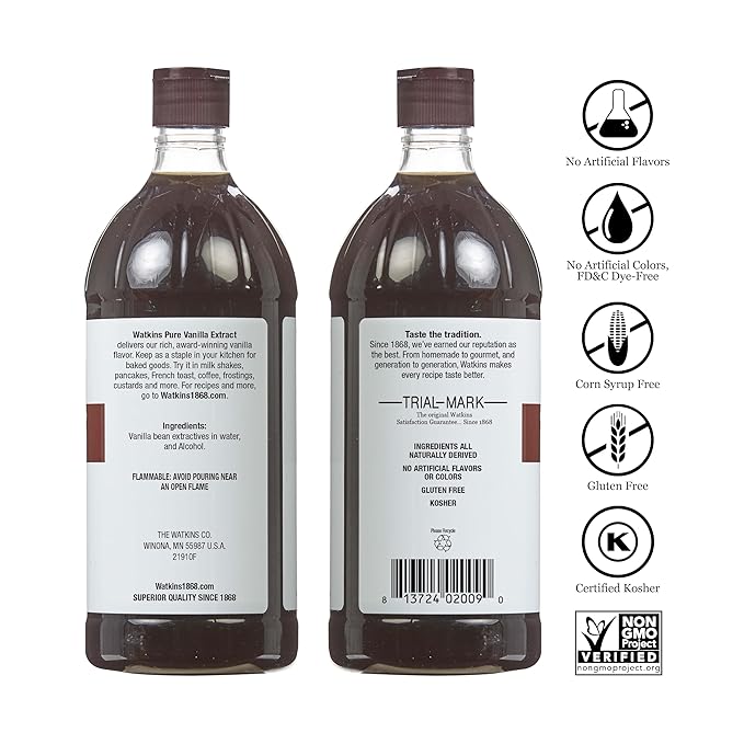 Watkins Pure Vanilla Extract 16 Ounce