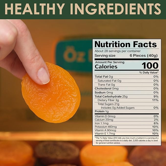 Premium Turkish Dried Apricots – Dark and Yellow Sun Dried Apricots Naturally Sweet No Sugar Added Healthy Snack 17.6 oz (500g)