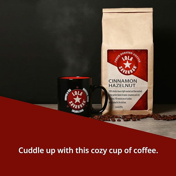 Lola Savannah Cinnamon Hazelnut Whole Bean Caffeinated Coffee 2lb