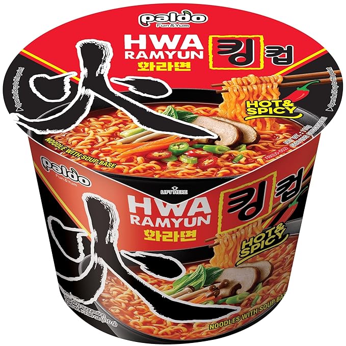Paldo HWA Ramen Instant Noodles-Spicy King Cup 3.88 Ounce