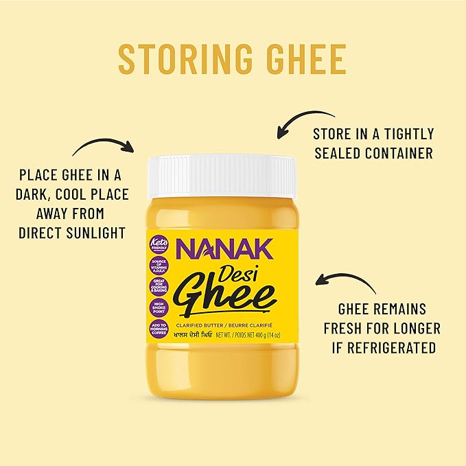 Nanak Pure Desi Ghee Clarified Butter 56-Ounce Jar