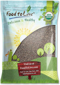 Food to Live - Organic Black Chia Seeds 10 Pounds Non-GMO Whole Sproutable Vegan Kosher Keto Sirtfood Bulk. Rich in Essential Fatty Acids Fiber Protein.