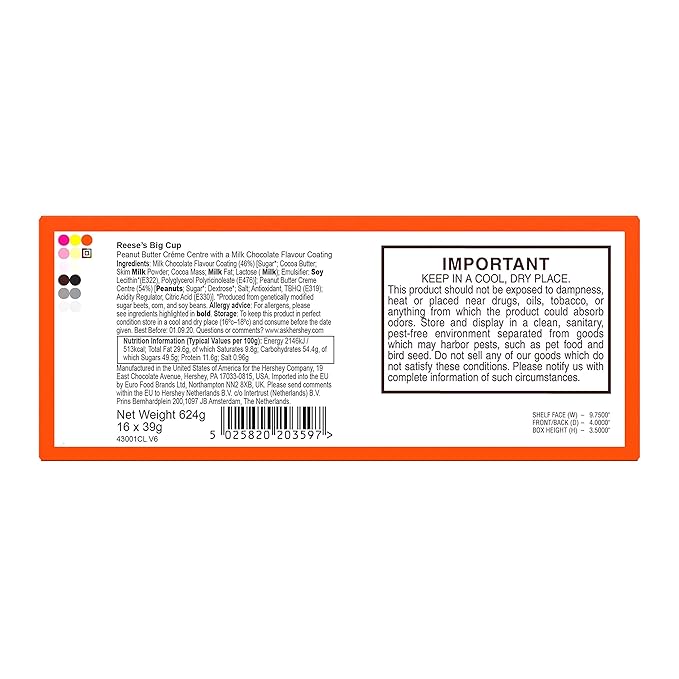 Reeses Big Cup 16 - 1.4 Oz PKGS
