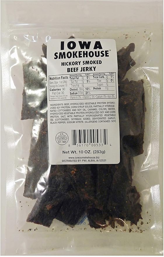 IOWA SMOKEHOUSE Beef Jerky 10 Oz (10 oz Hickory Smoked)