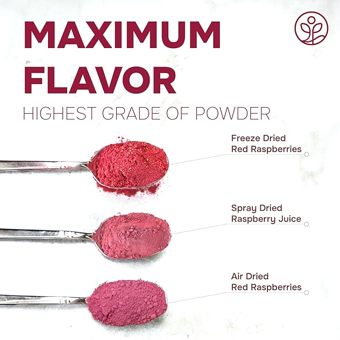 Jungle Powders Organic Raspberry Powder 5 Ounce Bag USDA Organic Freeze Dried Raspberries from Whole Berry for Baking Additive Filler Free Red Superfood Extract Rasberries Smoothies Organic Dehydrat