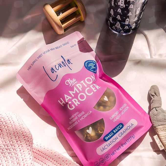 The Hampton Grocer Lacnola Lactation Granola 2 pack - Healthy Granola for Breastfeeding Moms to Increase Milk Supply | Made from a Galactagogue Superfood Blend with Oats Flax Moringa Almonds Pump