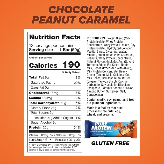Pure Protein Vanilla Protein Shake 30g Complete Protein Vitamins A C D and E plus Zinc &amp Bars High Protein Nutritious Snacks to Support Energy Low Sugar Gluten Free