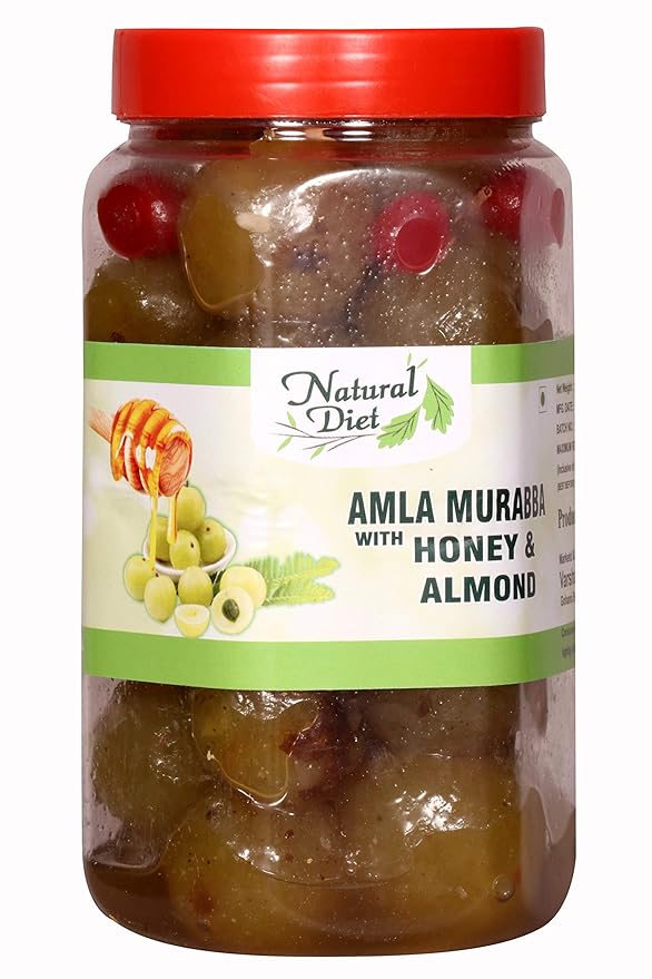 Natural Diet Honey AMLA MURABBA No Added Sugar 1Kg ||Traditional Taste || (A Return to The Natural and Ancient Food of Our Race)