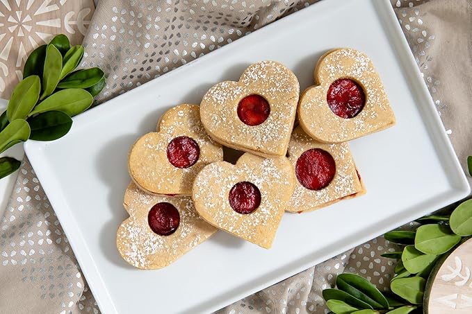 BāKIT Box Linzer Heart Cookies Baking and Activity Kit Kids Heart Cookie Decorating Kit International Snack Box of Cultural Learning and Fun Activities Great for Kids Gifts