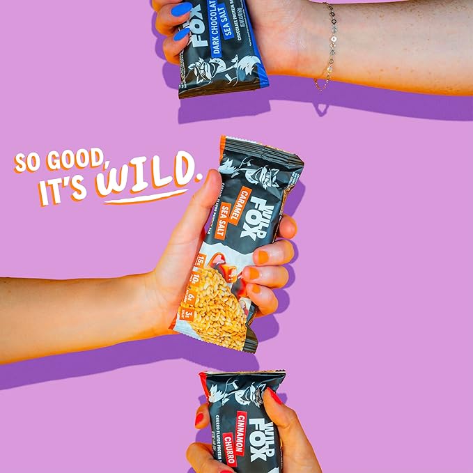 Wild Fox Protein Bars - Keto-Certified High Protein Snack with No Refined Sugar Great Taste 15g Protein and No Seed Oils Variety Pack - Chocolate Lover's