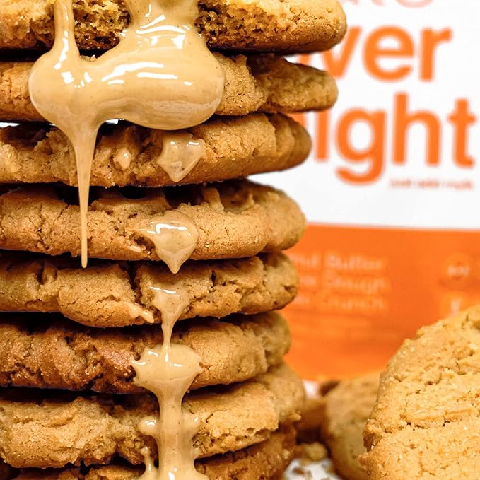Oats Overnight Chocolate Chip Cookie Dough 8 Pack &amp Peanut Butter Cookie Dough Cacao Crunch 8 Pack - Vegan 20g Protein High Fiber Breakfast Shake - Gluten Free Non GMO Oatmeal