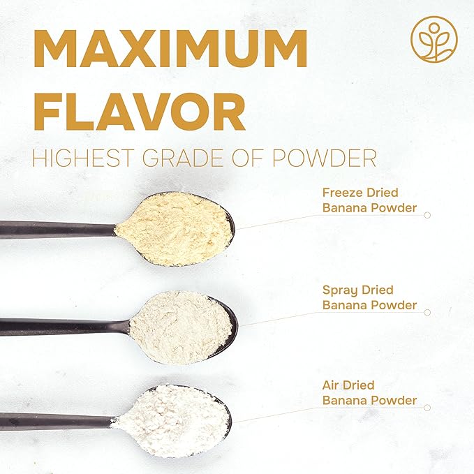 Jungle Powders Organic Banana Powder for Smoothies 5 Ounce Bag Freeze Dried Banana Powder Extract for Baking Flavoring Flakes Flour for Juice