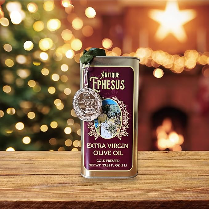 Extra Virgin Olive Oil Cold Pressed - London Award-Winning - 33.81 Fluid OunceAntique Ephesus Mediterranean Region of Ayvalik Turkey (Extra Virgin)