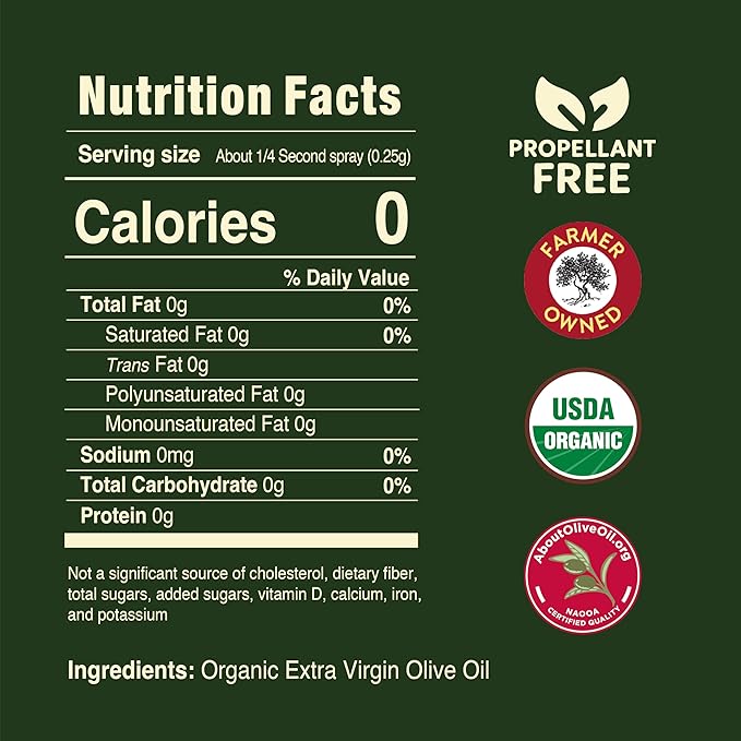 Pompeian Keto Extra Virgin Olive Oil &amp 100% Avocado Oil Cooking Spray No Propellants 5 Fl Oz Pack of 6