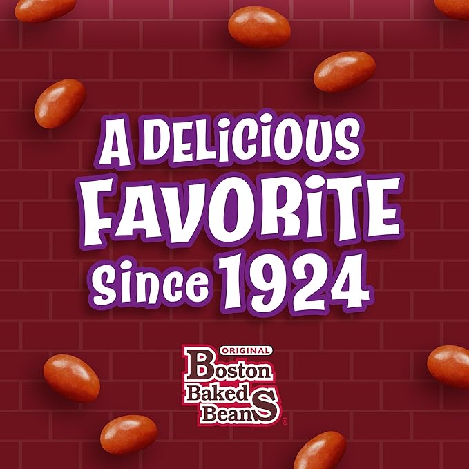Wonka Boston Baked Beans Candy-Coated Peanuts Sweet &amp Salty 4.3 Ounce Theater Candy Boxes (Pack of 12)