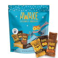 AWAKE - Caffeinated Chocolate Bites - 50mg Caffeine per bite - Winter Wake Up Variety Pack (3 Flavors) 50 Bites - Peanut Butter Milk &amp Caramel - Energy Bites - Coffee Alternative - 0.48oz each