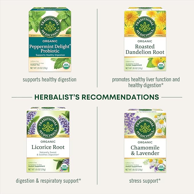 Traditional Medicinals Tea Organic Smooth Move Relieves Occasional Constipation Senna 96 Tea Bags (6 Pack)