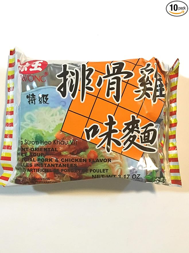 Ve Wong Instan Oriental Noodle Soup3.17 Oz(Artificial Pork &amp Chicken Flavor)-10 Pack