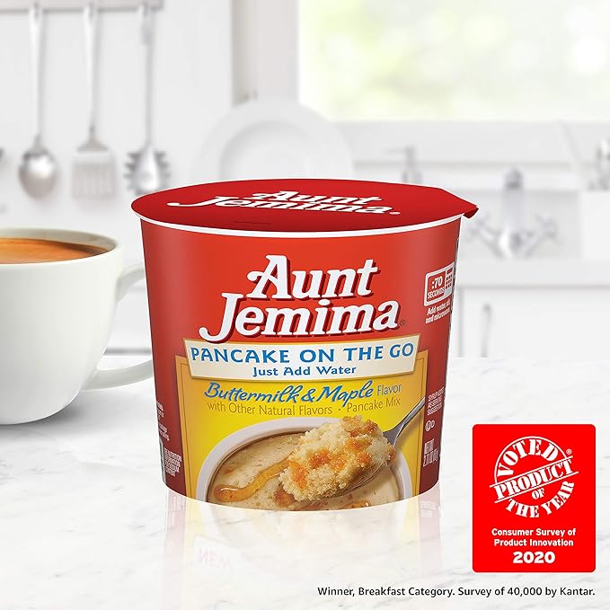 Aunt Jemima Buttermilk Maple Pancake Cup (12 Pack) Packaging May Vary)