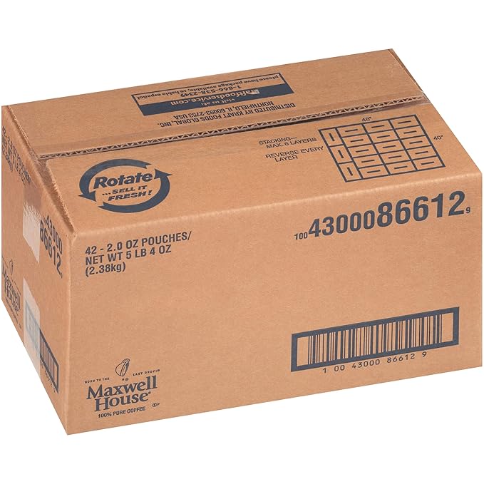 Maxwell House Medium Roast Ground Coffee (0.7 oz Bags Pack of 42)