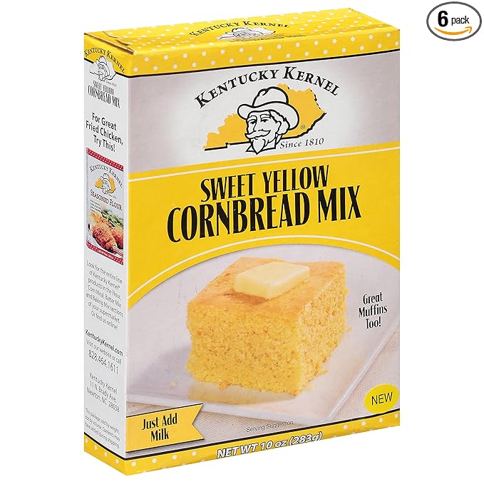 Kentucky Kernel Sweet Yellow Cornbread Mix 10 Ounce (Pack of 6)