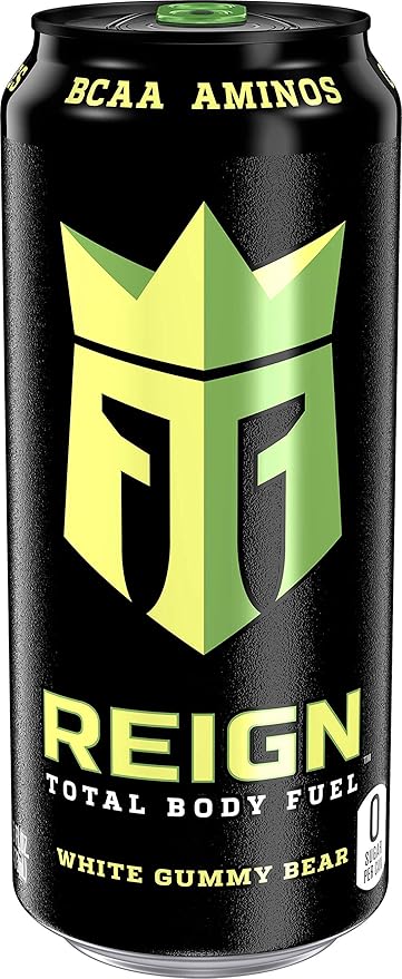 Reign Total Body Fuel White Gummy Bear Fitness &amp Performance Drink 16 Fl Oz (Pack of 12)