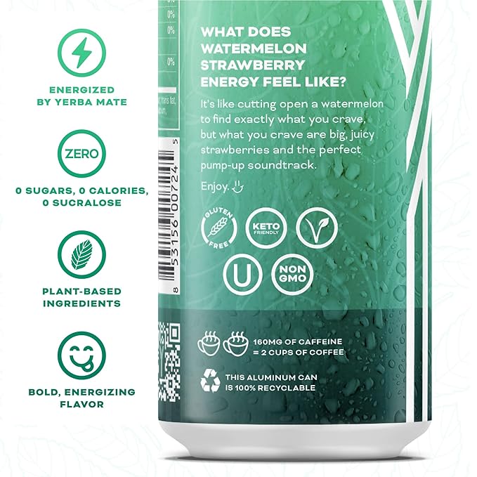Yerbaé Variety Flex Pack Functional Energy Drink - 0 Sugar 0 Calories 0 Carbs. Yerbae is Energized by Yerba Mate Plant-Based Healthy Alternative to Sugary Energy Beverages 16oz cans (12 Pack)