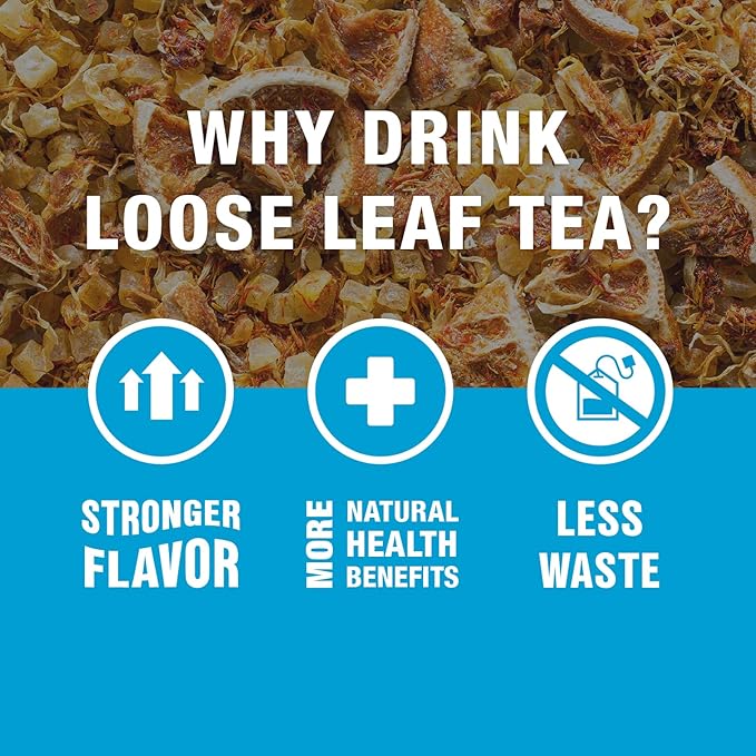 Tiesta Tea Ultimate Live Loose Leaf Kit Tea Starter Kit with High to Non-Caffeinated Blends Hot &amp Iced Brews Includes Black Green Herbal Sample Bags and 16oz Brewmaster Dispensing Infuser