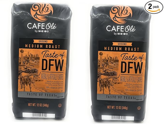 Cafe Ole HEB Ground Coffee 12oz - 2 bags (Taste of DFW)
