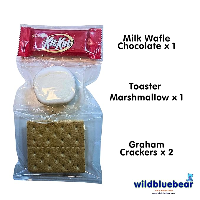 WBB | SMORES KIT STRIP | Individually packaged set : Graham Crackers Marshmallow Chocolate | Make delicious smores (25 sets) (25 units Milk Wafer)