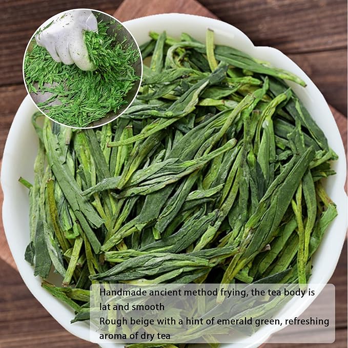 Longjing Tea Dragon Well Chinese Green Tea Loose Leaf Dragonwell Chinese Tea Long Jing龙井茶 绿茶 明前龙井 茶叶 4.23oz/120g