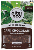 Alter Eco Organic Dark Chocolate Granola No Artificial Sweetener 8 Ounce (Pack of 6)