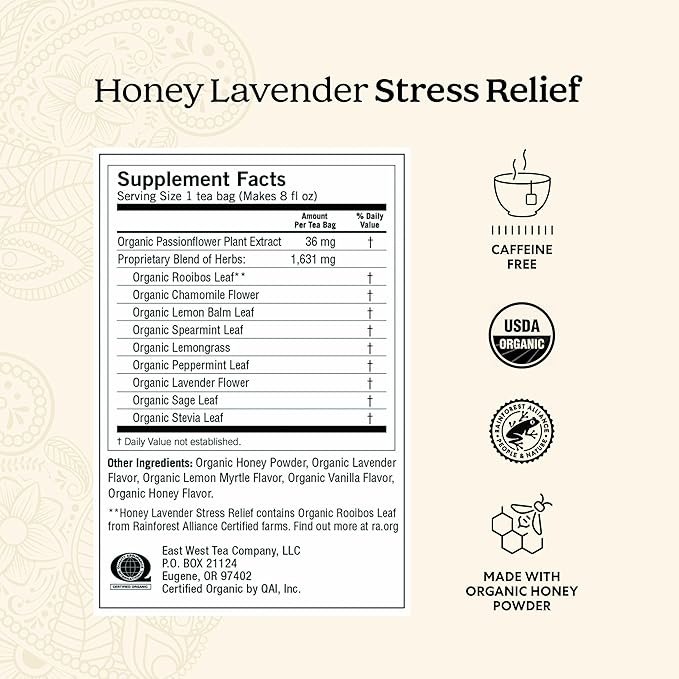 Yogi Tea Stress Relief &amp Herbal Tea Variety Pack - 16 Bags per Pack (6 Packs) - Organic Herbal Sampler - Includes Bedtime Kava Stress Relief Soothing Caramel Bedtime &amp More