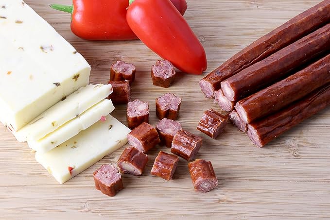 Wenzel’s Farm Beef with Pepperjack Sticks │Snack Sticks │ Flavorful Naturally Smoked │ High Protein Low Carb │ No MSG Fillers Binders Artificial Colors │ Gluten Free | 32 sticks (16 packs of 2)