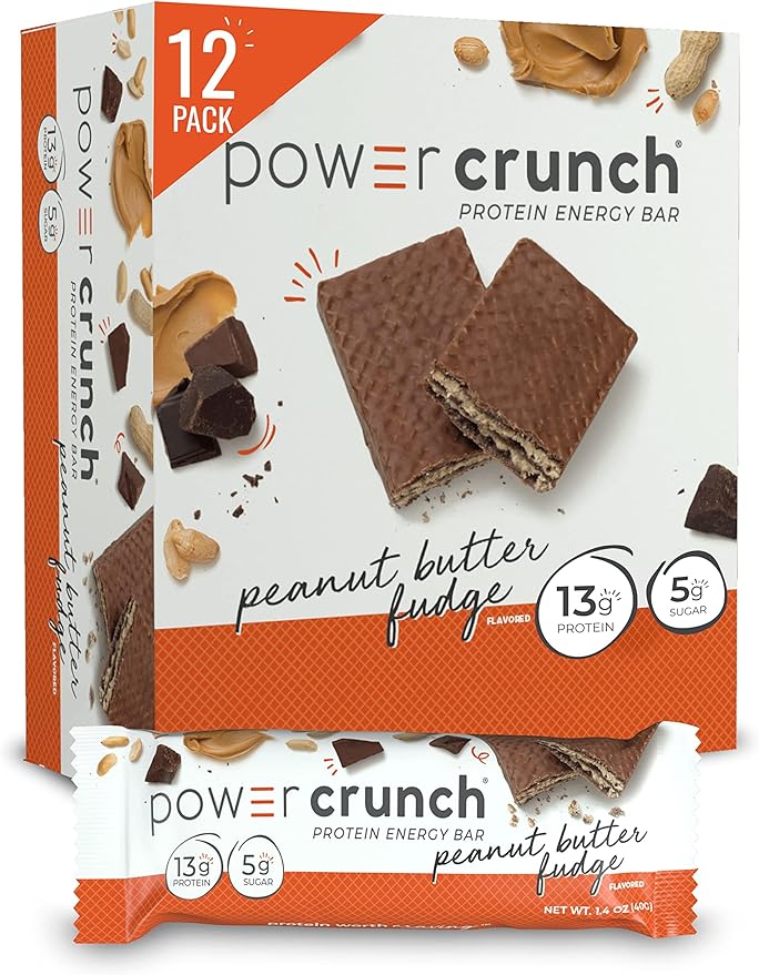 Power Crunch Protein Wafer Bars High Protein Snacks Peanut Butter Fudge and Strawberry Crème 1.4 Ounce (12 Count) Bundle