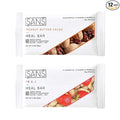 SANS Meal Replacement Protein Bar | All-Natural Nutrition Bar With No Added Sugar | Dairy-Free Soy-Free and Gluten-Free | Essential Vitamins and Minerals (Peanut Butter Lovers 12 Pack)