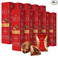 Red Delight Milk Chocolate Diamond Truffles with Smooth Nut Filling - Pack of 10 (With 40 Chocolate Truffles) 15.50oz Creamy Treats - Kosher No Added Sugar Gluten-Free European-Style Chocolates