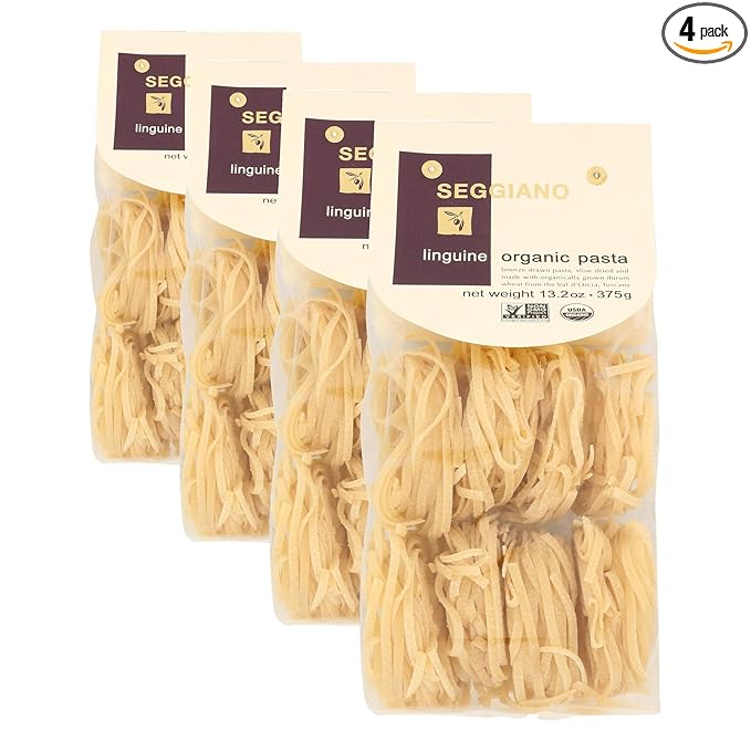 SEGGIANO Organic Linguine Pasta 13.2 OZ (Pack of 4)