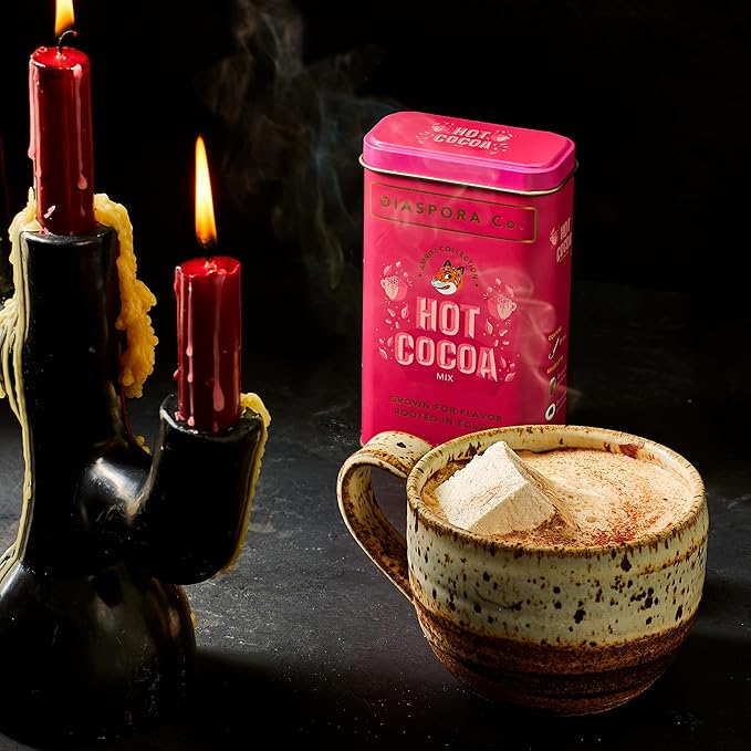 Diaspora Spice Co. Hot Cocoa Mix – Single-Origin Cacao Hot Chocolate with Jaggery – Rich Smooth Drinking Chocolate for Cozy Drinks Lattes &amp Dessert (Vegan Gluten-Free)