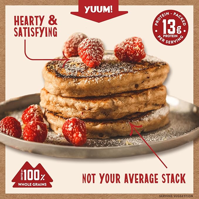 Kodiak Cakes Power Cakes Pancake &amp Waffle Mix Raspberry Lemon High Protein100% Whole Grains (Pack of 6)