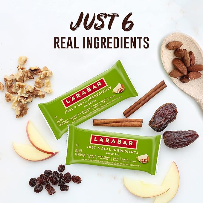 Larabar Apple Pie Gluten Free Vegan Fruit &amp Nut Bar 1.6 oz Bars 16 Ct