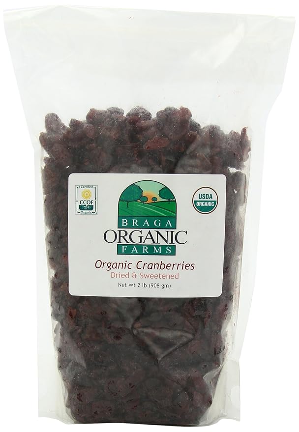 Braga Organic Farms Organic Dried Cranberries 2 lb. bag