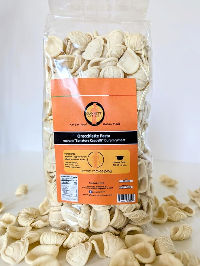 Giannetti Artisans Italian Handmade Orecchiette Pasta - 17.63 oz (2-Pack)