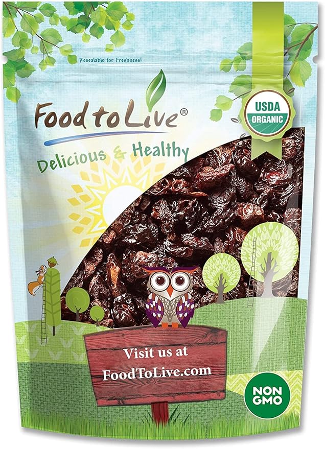 Organic Rainier Cherries 5 Pounds - California Sun-Dried Cherries Non-GMO Pitted Unsweetened Unsulfured Non-Infused Non-Oil Added Non-Irradiated Vegan Raw Bulk