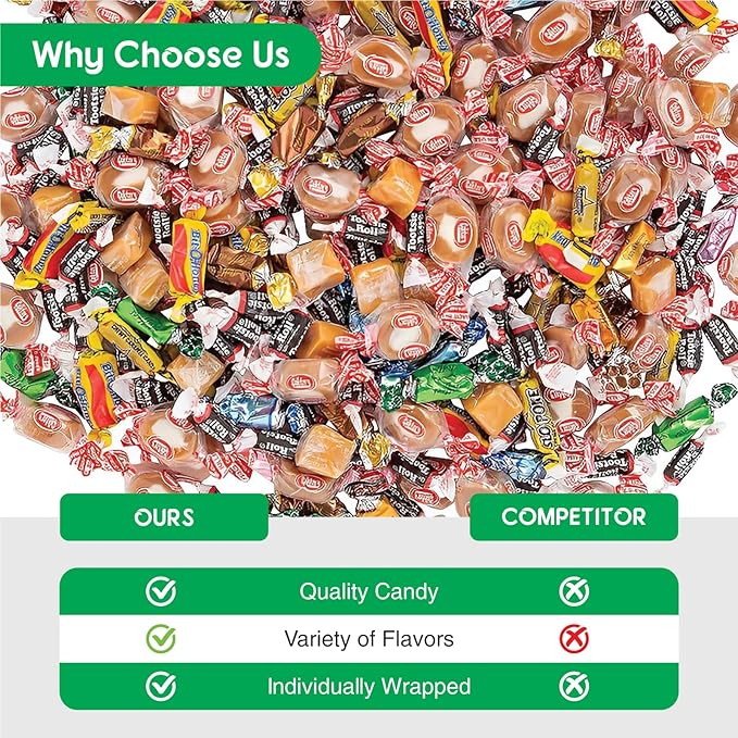 Fun Express Chewy Candy Variety Pack Fun Size 4 lbs - Bulk Individually Wrapped Assorted Mix for Halloween Pinata Party Favors Classroom &amp Office | 275 Pieces Mixed Candy Assortment