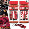 Killer Hogs The BBQ Rub Premium Barbecue Spice &amp Seasoning 2 pk (22 oz) + BBQ Guide &amp Bottle Opener (4 Items)!
